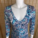 Lilly Pulitzer  Juliet Dress Hippy Hippy Shake Shorely Blue Cotton Dress Photo 1