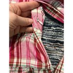 J.Crew  NWT Plaid Mini Dress Ruffle Trim Sweet Briar Marine Salt Pink size 10 Photo 11