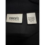 Chico's  Vintage Black Button down long sleeve shirt Size 1 medium formal dressy Photo 4