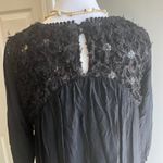 JODIFL Black Dress Lace Sequin Embellished Long Sleeve Tunic Dress Whimsigoth Photo 2