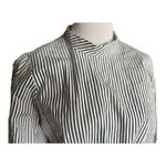 Topshop NWT Womens  Striped Poplin High Neck Sash Shift Shirt Dress - Sz 2 Photo 4