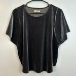 Madewell  Velvet Grey Short Sleeve Butterfly Blouse Size Small Photo 0