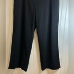 346 Brooks Brothers stretch Women's Elegant Black Wide Leg Trouser.98%wool Size 12 Photo 8