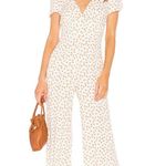 Free People Mia Empire-Waist Jumpsuit in Ivory size 0 Photo 0