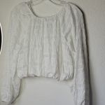 ZARA White Voluminous Women's Crop Top Blouse Size M Photo 2