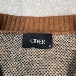 Cider  Duck Pattern Contrasting V-Neck Button Down Cardigan Green Size M Photo 3