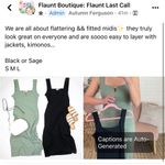 Entro  | BLACK Ribbed midi dress from Flaunt Boutique Photo 3