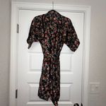 Ilese Stevens Vintage Floral Short Sleeve Short Robe with Belt Size S Photo 10