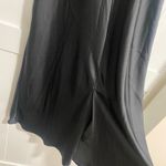 A New Day  Satin Dress Black V-Neck Photo 5