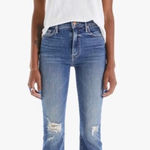 Mother Superior The Insider Crop Step Chew Jeans Sz 28 Better When Its‎ Wrong Blue Photo 0