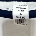 Retro Roll Cropped Kauai Tee NWT Navy & White Boxy Fit Blue Size L Photo 7