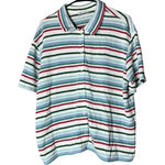 ZARA  Striped‎ Jacquard Knit Button Front Shirt Size Medium Photo 0