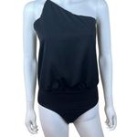 Lulus Lulu’s Asymmetrical Strap Blouse Top Bodysuit Photo 7