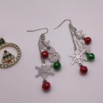 Lot Of 3 Dangle Drop Pierced Costume Earrings Variety Christmas Holiday Photo 3
