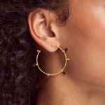 Kendra Scott NWT! Freida Rhodium Plated Hoop Earrings Photo 2