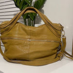 Kelsi Dagger  yellow gold soft leather hobo shoulder strap bag boho pebbled Photo 0