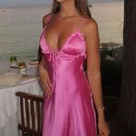 ZARA  maxi dress hot satin pink lingerie ruffled party Valentine’s date wedding Photo 10