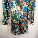 ZARA  Floral Print Satin Effect Wrap Dress Worn on TV Size Small Boho Cottagecore Photo 9