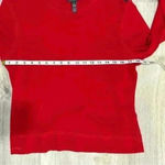 Ralph Lauren Lauren  Red Long Sleeve Crew Neck Pullover Top Shirt Cotton Size L Photo 8