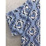 Jantzen  Women's Beach Coverup Tunic Blouse Kimono Sleeve Blue Size Medium Photo 4