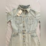 ZARA NWT Womens Denim Mini Dress Size Large Photo 3