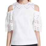 Ted Baker White Taluah Cold Shoulder Lace Top Photo 0