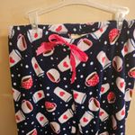 Bobbie Brooks Medium Fuzzy Blue and Pink Coffee Pajama Pants Photo 1