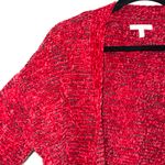 Maurice's Bright Red Chenille Knit Open Front Cardigan Photo 4