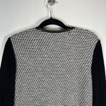 St. John Collection Black Textured Boucle Rayon Wool Leather Trim Blazer Size 8 Photo 8