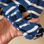 LIMITED AMERICA | Blue Striped Waffle Knit Bodysuit Sz L Size L Photo 2