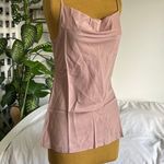 Pink satin cowl neck tank top Size XL Photo 0