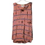 Anthropologie Anthro PPLA Pink Tie Dye Sleeveless Mini Dress Oversized Casual Dress Small Photo 1