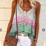 Bohemian Spaghetti Strap Whimsical V Photo 0