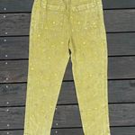 Mustard Yellow w/ Aztec Graphic Embroidery The Cottage Pilcro Anthropologie Pant Size XS Photo 4