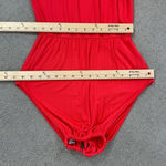 Charlotte Russe  Tie Neck Halter Maxi Dress Coral Orange Small Sleeveless Photo 12