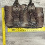 Nine West Brown & Tan Snakeskin Faux Leather Double Strap Shoulder Bag 9"X 16" Photo 7