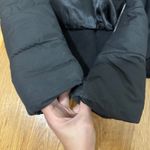 Bebe Y2K size medium black cropped puffer jacket missing fur Rhinestone logo Photo 13