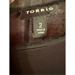 Torrid Black Challis Fringe Raw Frayed Edge Tee Shirt Dress Size 2XL Photo 3