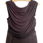 Shoshanna Anthropologie  Draped Cocktail Dress Little Black Dress Women’s Size 6 Photo 3