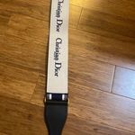 Christian Dior  Embroidered Canvas Leather White and Navy  Blue belt Photo 3