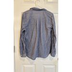 Old Navy  Womens Blue Polka Dot Long Sleeve Button Down Shirt Top‎ L Photo 4
