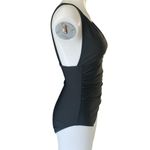 J.Crew women's small black v-neck tummy control one piece swimsuit swimwear Photo 2