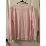 Croft & Barrow  Women’s Dog Print Long Sleeve Pajama Top Shirt 1pc Size L Pink Photo 5