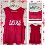 Spiritual Gangster Women’s red muscle tank top - “Love” - Medium Photo 1