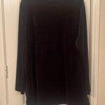 J.Jill NWT  PureJill Black Tunic Top Black Velour Boat Neck with Pockets XL Photo 3
