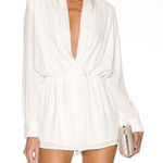 Superdown White  Long Sleeve Romper NWT Photo 0