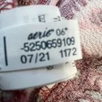 Aerie  burgundy floral mini dress, gathered waist & cuffs, size L Photo 13