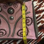 Y2K 2000s Western Coastal Cowgirl Mcbling Bimbo Goth Fairy Pink Studded Hand Shoulder Bag Purse bedazzled #whimsygoth #grunge #punk #stagecoach #festival Measurement in pics Photo 4