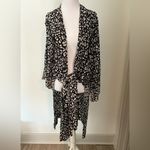Saltwater Luxe  Animal Print Cardigan / kimono tie front size m Photo 3
