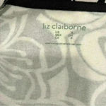 Liz Claiborne  Black White Floral Full Zip Up Mock Neck Sweatshirt Jacket Size S Photo 1
